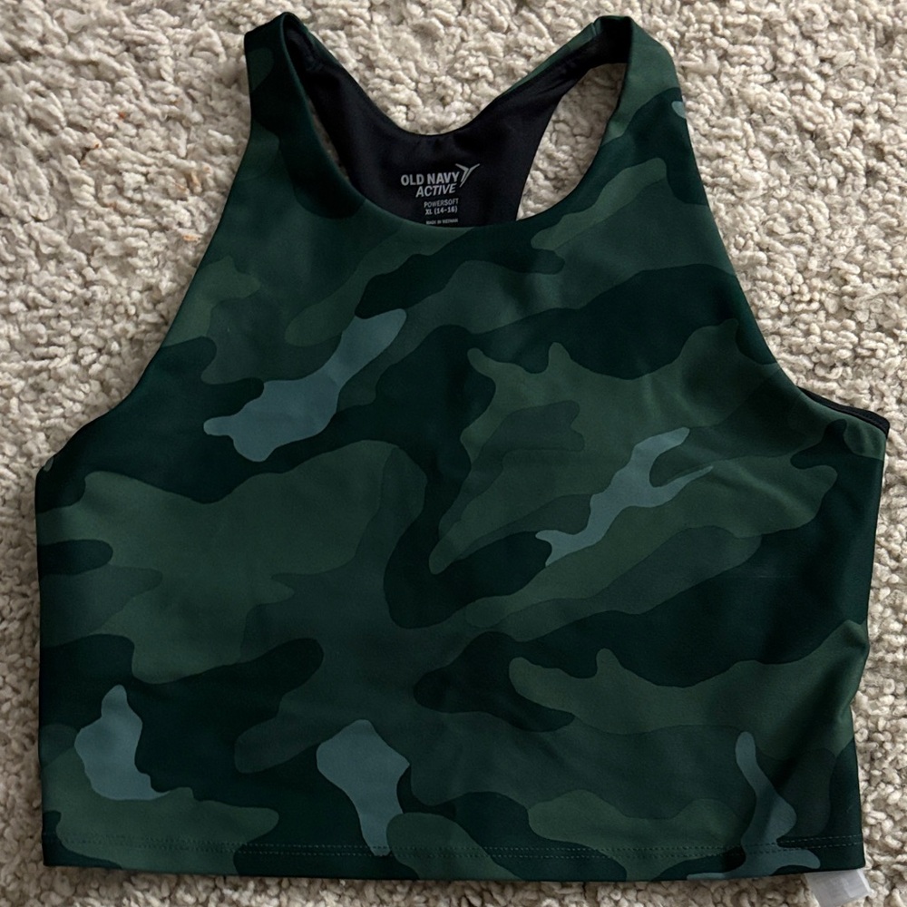 Old Navy Green Camo Sports Bra